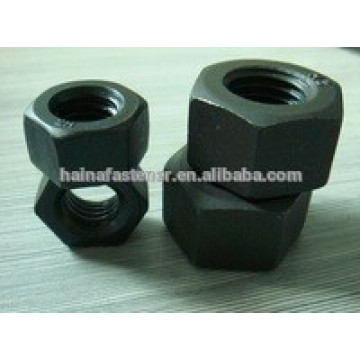 Black oxdie ASTM A194 GR.2H Hex heavy nuts grade 8